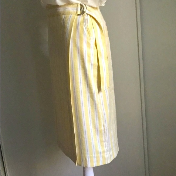 Banana Republic Women’s Belted Striped Midi Wrap Skirt - Picture 3 of 7